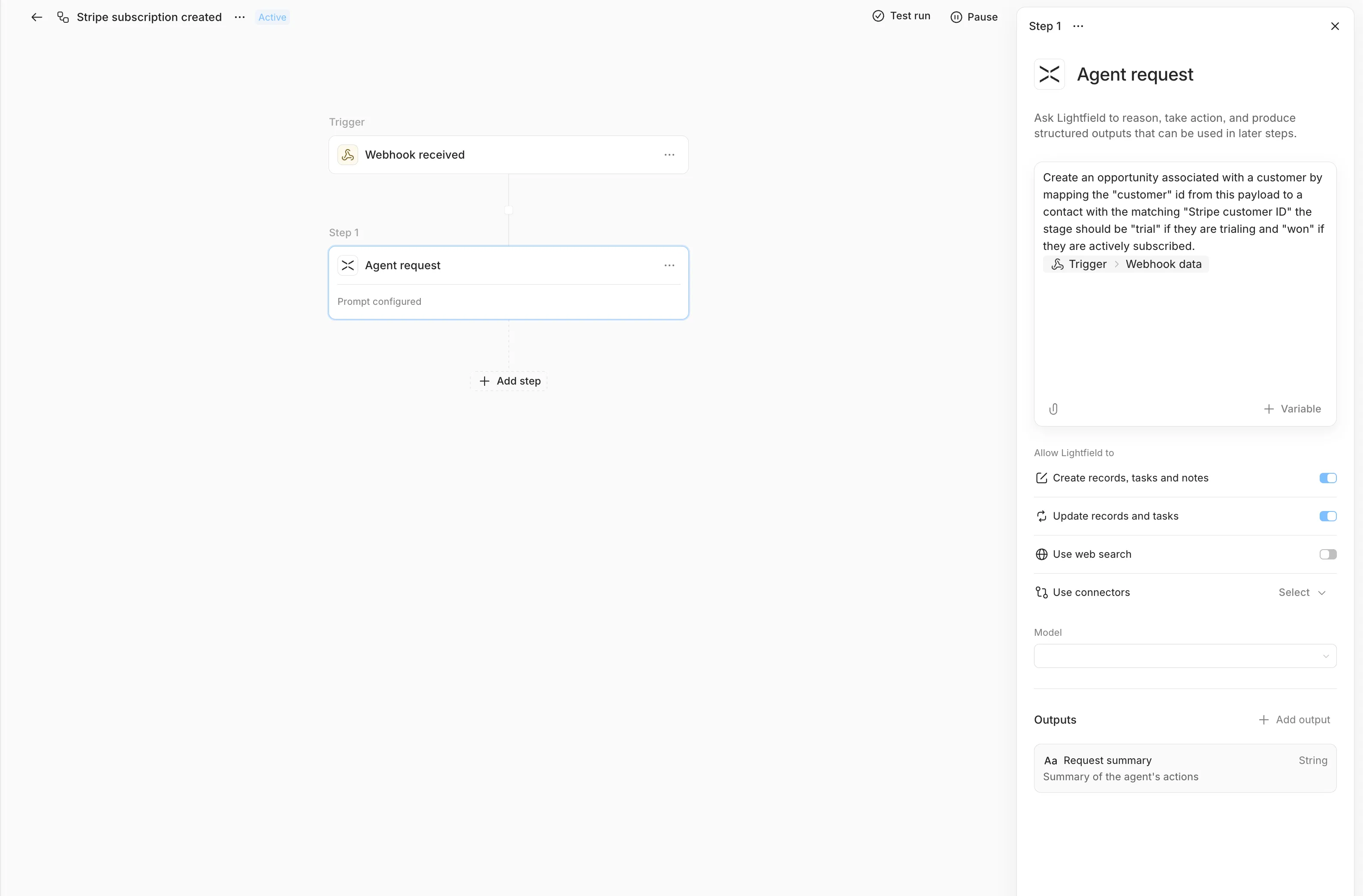 agent request action